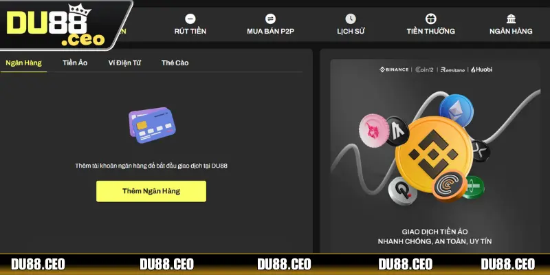 Nạp Tiền DU88 – Phương Thức An Toàn Và Lưu Ý Quan Trọng Phương thức nạp tiền DU88 tiện lợi, dễ dàng