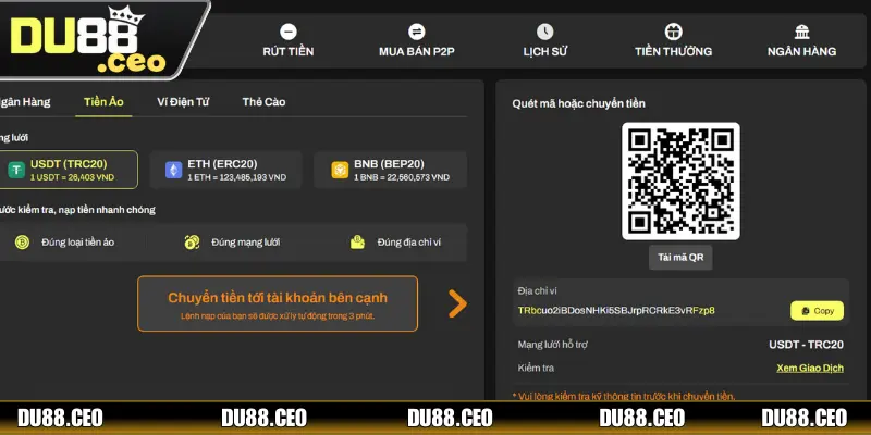 Nạp Tiền DU88 – Phương Thức An Toàn Và Lưu Ý Quan Trọng Ưu điểm khi giao dịch đảm bảo an toàn